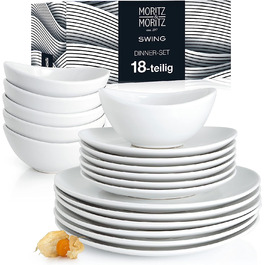  Набор керамической посуды из 6 обеденных тарелок Moritz & Moritz Swing 