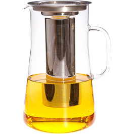 Моднй стекляннй чайник / кофеварка Jena HUDSON с кршкой и фильтром из нержавеющей стали, 2,5 л