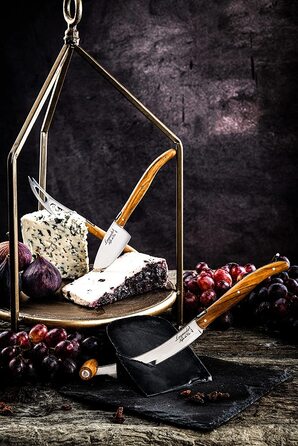 Набор ножей для сыра с футляром 3 предмета, оливковое дерево Luxury Line Laguiole Style de Vie