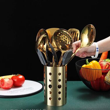 Набор из 12 кухонных принадлежностей с подставкой Gold Berglander