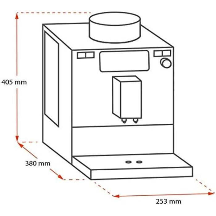 Кофемашина на 2 чашки с вспенивателем молока <b>Melitta</b> F57/0-102 Varianza CSP, черная