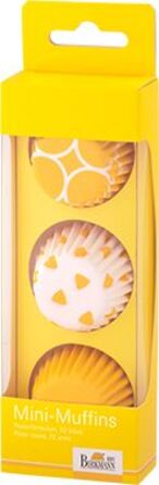 Набор форм для выпечки мини-маффинов, 72 шт, 4,5 см, желтый/белый, Colour Splash RBV Birkmann