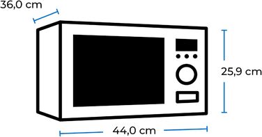 Микроволновая печь Exquisit RMW720-3GDIG / 1000 Вт / 20 л / цифровой дисплей