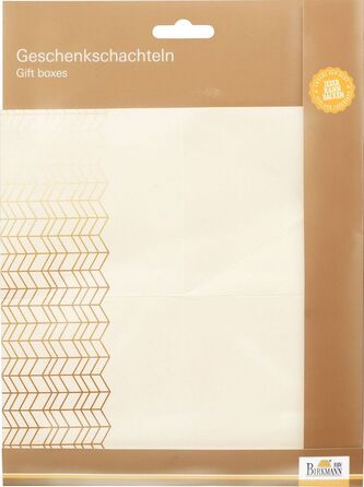 Подарочная коробка, 2 шт, 9,5 х 9,5 х 17 см, белый/золотой, Little Things RBV Birkmann