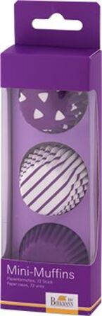 Набор форм для выпечки мини-маффинов, 72 шт, 4,5 см, фиолетовый/белый, Colour Splash RBV Birkmann