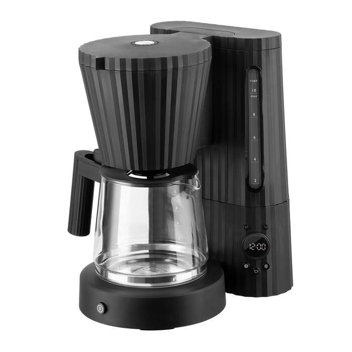 Кофеварка 1100 Вт, черная Plissé Alessi