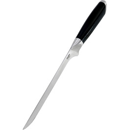 Нож для филе Вилф ГО Сандвик - лезвие длиной 20 см, изготовлено из всококачественной ножевой стали Sandvik12C27, твердость лезвия HRC 582