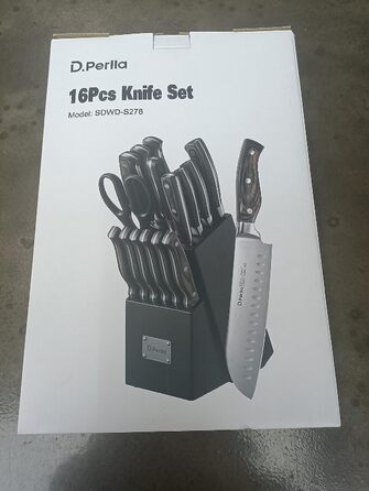 Набор кухонных ножей с ножницами и затачивающим блоком 16 предметов D.Perlla