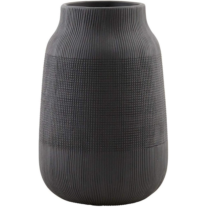 Глиняная ваза 22 х 15 см, черная House Doctor
