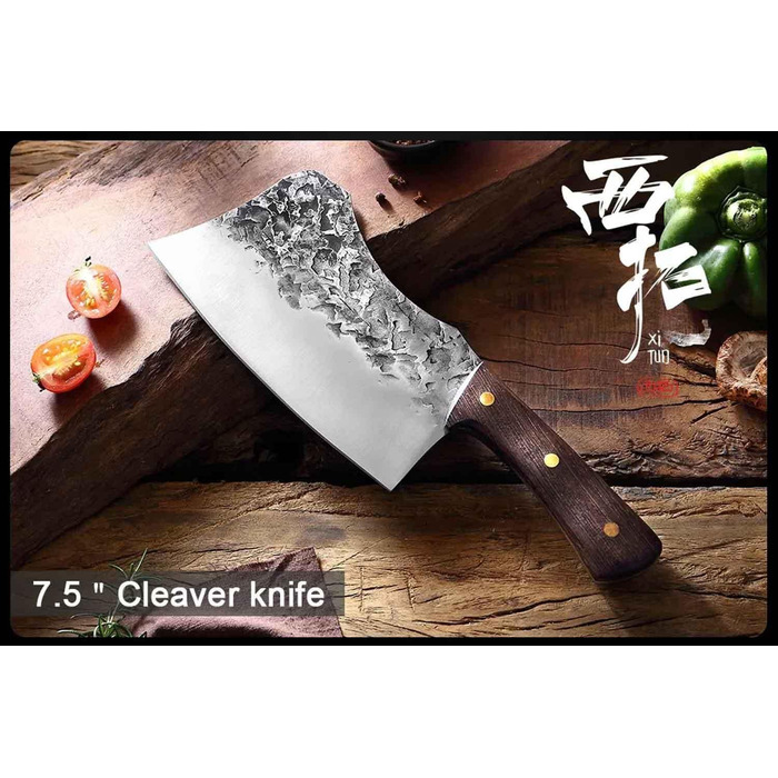 Нож-топорик для мяса Muxel SG8802-1223 из нержавеющей стали, 18 см
