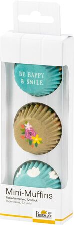 Набор форм для выпечки для мини-маффинов, 72 шт, Be Happy & Smile RBV Birkmann