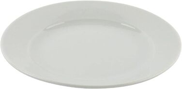 Набор тарелок с широким ободком 12 предметов 165 мм, белые Olympia