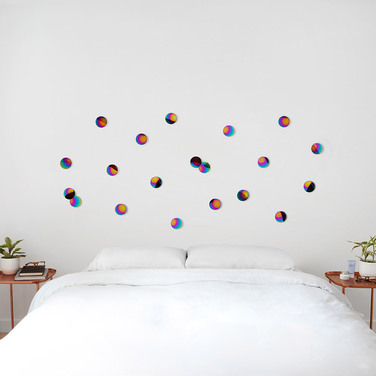 Декор для стен (10 шт) 7,01х0,99х7,01 см мульти Confetti Dots Umbra