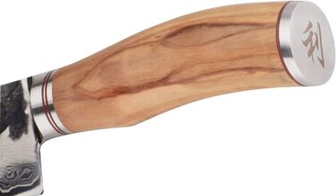 Профессиональный поварской нож из настоящей японской дамасской стали с рукояткой из оливкового дерева 17 см Wakoli HS Series Nakiri