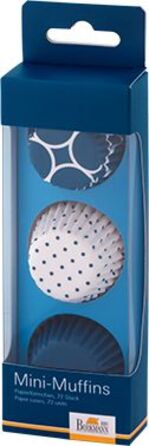Набор форм для выпечки мини-маффинов, 72 шт, 4,5 см, синий/белый, Colour Splash RBV Birkmann