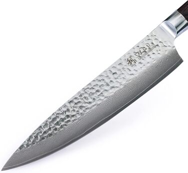 Профессиональный поварской нож из настоящей японской дамасской стали с рукояткой из дерева пакка 20,5 см Wakoli Pakka