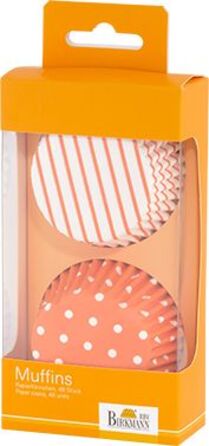 Набор форм для выпечки маффинов, 48 шт, 7 см, оранжевый/белый, Colour Splash RBV Birkmann