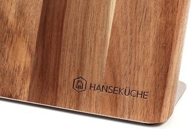 Магнитный держатель для ножей из древесины акации 25 х 22,5 см Hanseküche