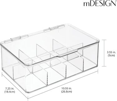 Коробка для чайных пакетиков с 8 отделениями с крышкой mDesign
