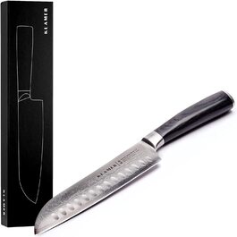 Поварской нож из 67 слоев дамасской стали, 18 см Premium Santoku KLAMER