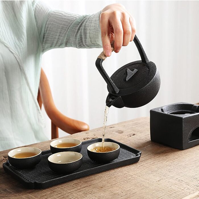Чайный сервиз в японском стиле с дорожной сумкой 9 предметов Fanquare