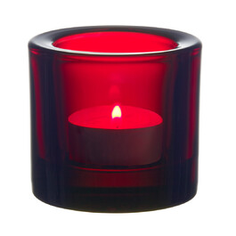 Подсвечник для чайной свечи 6,9х6 см красный Kivi Iittala