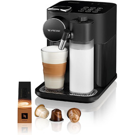 Кофемашина 1400 Вт с насадкой для вспенивания молока, черная Nespresso Gran Lattissima De'Longhi