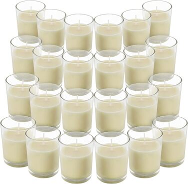 Набор из 24 свечей в бокалах, без запаха Belle Vous