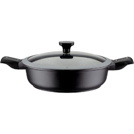 Сковорода с крышкой 28 см, чёрная GSW Easy Click 