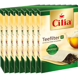 Фильтр для чая CILIA 100 шт. Размер М подходит для использования с держателем и без него (8 упаковок )