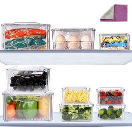 Набор контейнеров для холодильника 9 предметов Masthome 