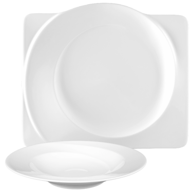 Набор тарелок квадратных 12 предметов белый Paso Seltmann