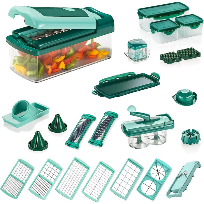 Genius Овощерезка с набором насадок 34 предмета Nicer Dicer Fusion Genius