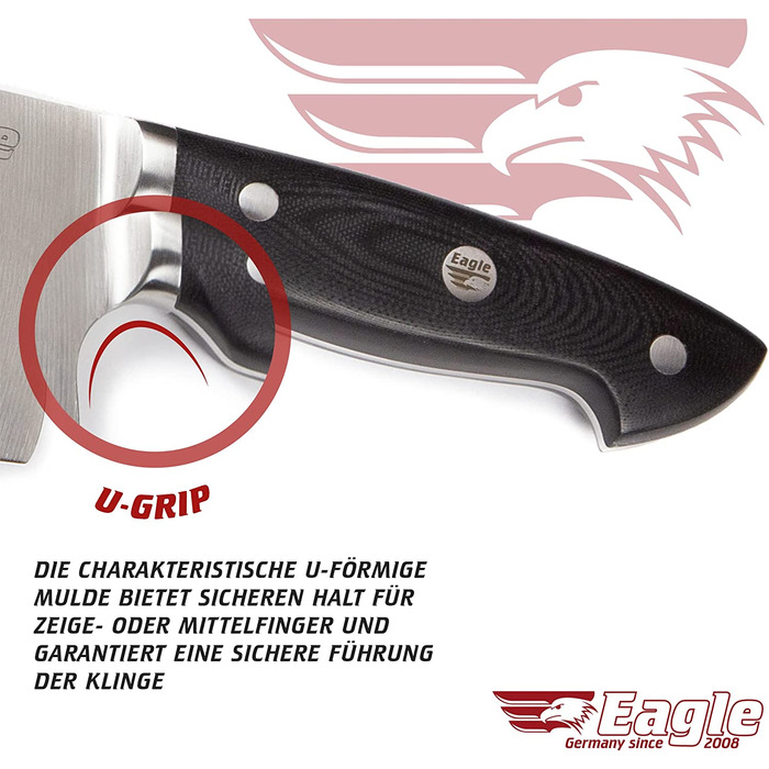 Точилка для ножей Eagle Professional из нержавеющей стали, 23 см, черный