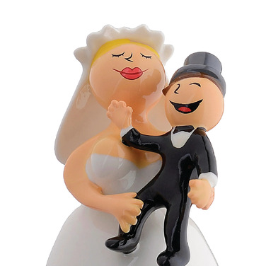 Статуэтка свадебная на торт 4,6x6,7x5,5 см мульти Abbracciami Amore Mio Alessi