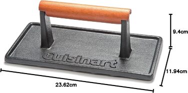 Чугунный гриль-пресс с деревянной стальной ручкой Cuisinart