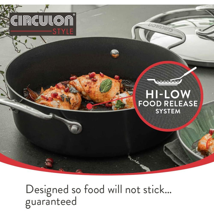 Сковорода для тушения с крышкой 20 см Style Circulon