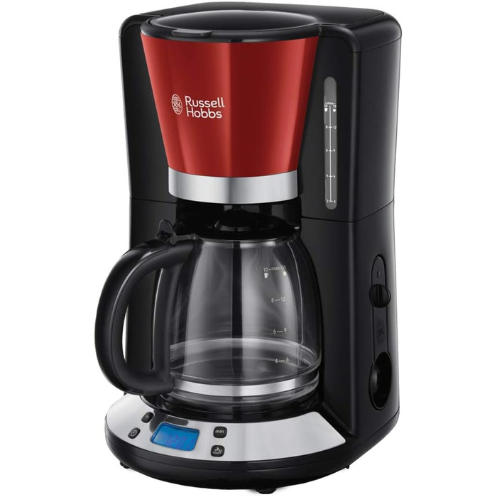 Цифровая кофеварка 1,25 л, до 10 чашек и тостер с длинным слотом и 6 уровнями мощности Russell Hobbs Colours+