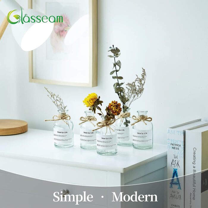 Набор маленьких ваз для цветов 16 предметов Glasseam