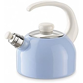 Чайник со свистком 2 л 22 см, эмалированный, голубой Riess‎ 9003064990011