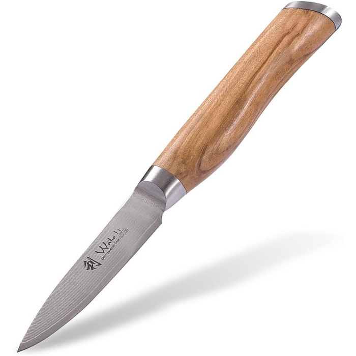 Профессиональный нож с дамасской стали с ручкой из оливкового дерева Wakoli