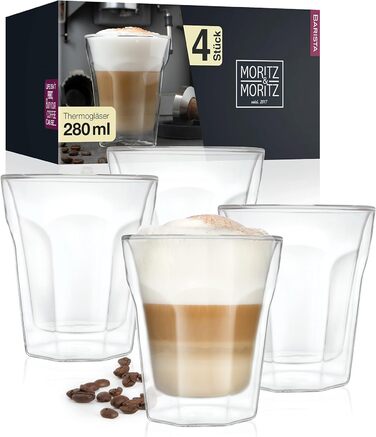 Набор из 4 стаканов для кофе 0,28 л Moritz & Moritz
