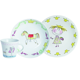 Набор детской посуды 3 предмета Kiddie Tableware Fairy-Tale Princess Kahla