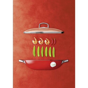Сковорода Вок 36 см с крышкой Passion Energy Red Silit