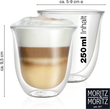 Набор из 6 стаканов для капучино 0,25 л Moritz & Moritz