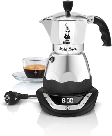 Кофеварка для эспрессо на 6 чашек 365 Вт Moka Electric Timer Bialetti