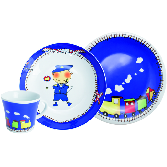 Набор детской посуды 3 предмета Magic Grip Kiddie Tableware Adventure Express Kahla