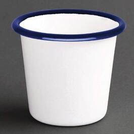 Набор эмалированных чашек 6 предметов 118 мл, бело-синие Olympia