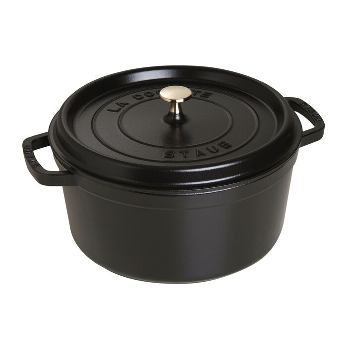 Staub Кокот круглый 28 см, чёрный Staub