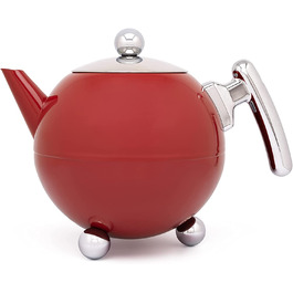 Заварочный чайник Bredemeijer 101002 из нержавеющей стали, 1.2 л, красный